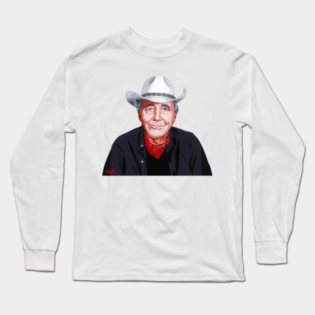 Bobby Bare - An illustration by Paul Cemmick Long Sleeve T-Shirt by PLAYDIGITAL2020
